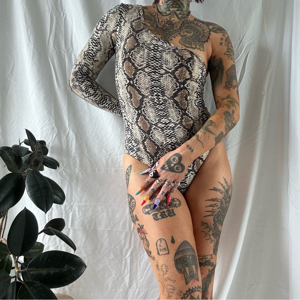 Snake pattern body suit